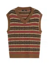 Weekend Max Mara Weekend Maxmara Wool And Alpaca Jacquard Gilet Camel