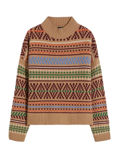 Weekend Max Mara Weekend Maxmara Wool Jacquard Jumper Camel