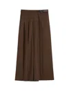 Weekend Max Mara Weekend Maxmara Wool Wrap Skirt Chocolate
