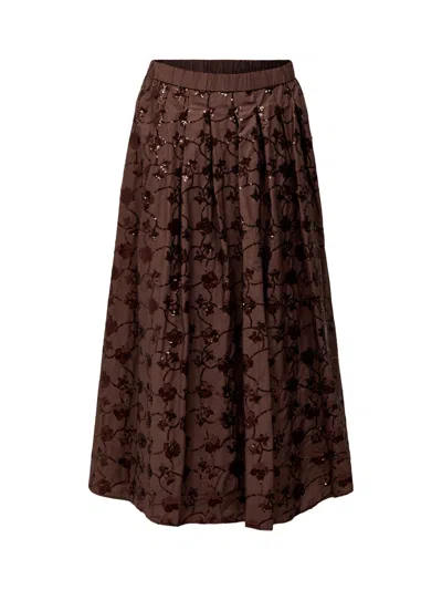 Weekend Max Mara Weekend Tempra Embroidered Full Skirt