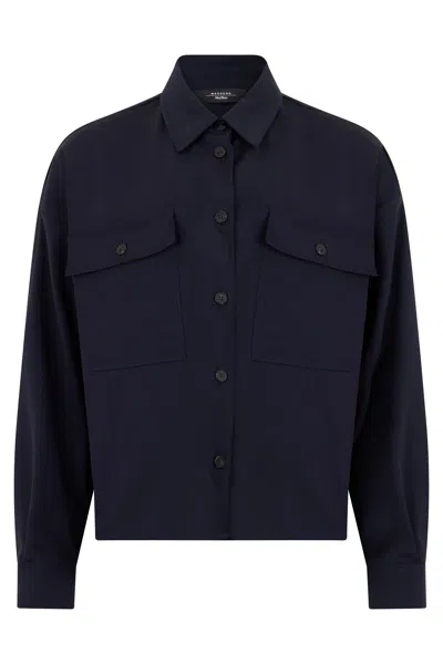 Weekend Max Mara Weekend Wool Jacket With Buttons And Flap Pockets In Multi