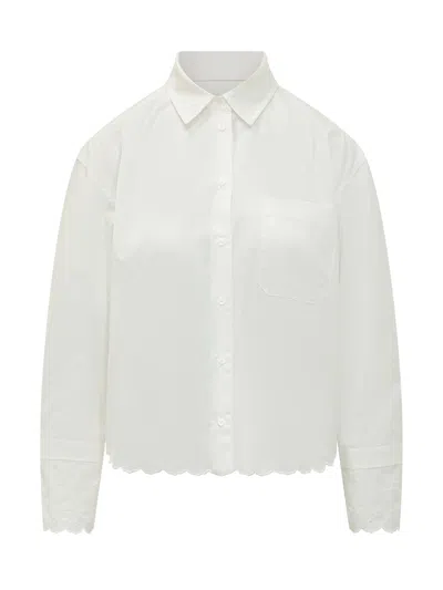 Weekend Max Mara Weekend-ready Embroidered Shirt In Off White