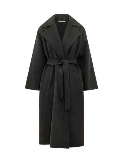 Weekend Max Mara Weekend-ready Wool Overcoat In Black
