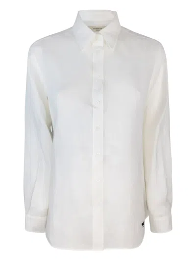 Weekend Max Mara Werner Long-sleeve Button-up Shirt In White