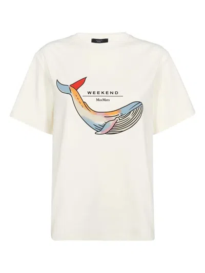 WEEKEND MAX MARA WHALE-PRINT COTTON T-SHIRT