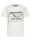 Weekend Max Mara Whale-print Crew-neck T-shirt In White
