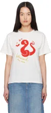 Weekend Max Mara White Cotton T-shirt In 007 White Snake