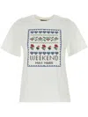 Weekend Max Mara Cabina T-shirt In White Jersey In 白色