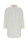 Weekend Max Mara White Cotton Oversize Queva Shirt In White