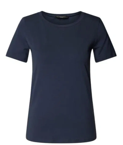 Weekend Max Mara White Cotton T-shirts And Polos In Blue