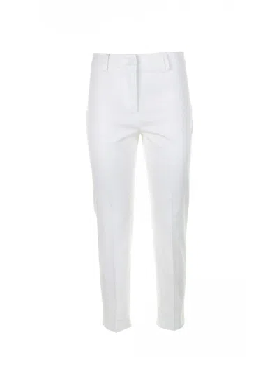 Weekend Max Mara White Cotton Trousers