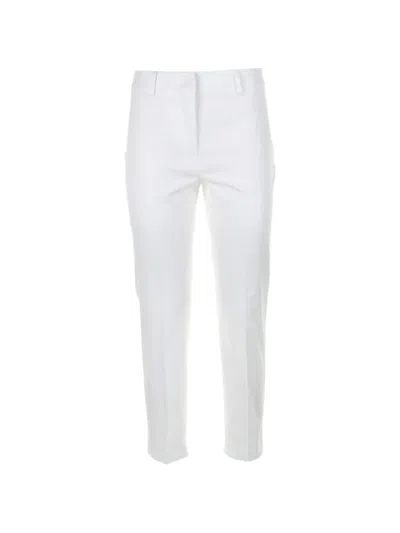 Weekend Max Mara White Cotton Trousers