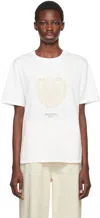 WEEKEND MAX MARA WHITE CROCHET APPLIQUÉ T-SHIRT