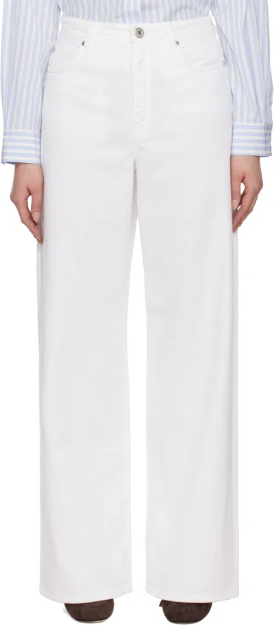 Weekend Max Mara White Medina Jeans In 002 White