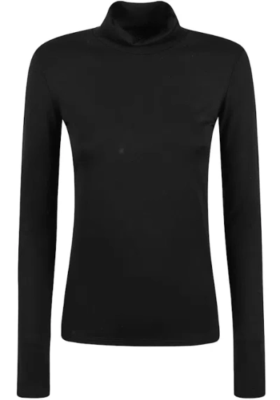 Weekend Max Mara White Viscose Blend Top In Black