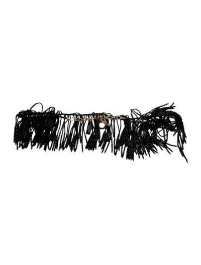 Pre-owned Weekend Max Mara Wide Chain-link Belt In Black