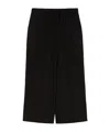 Weekend Max Mara Wool Canvas Wide-leg Pants In Black