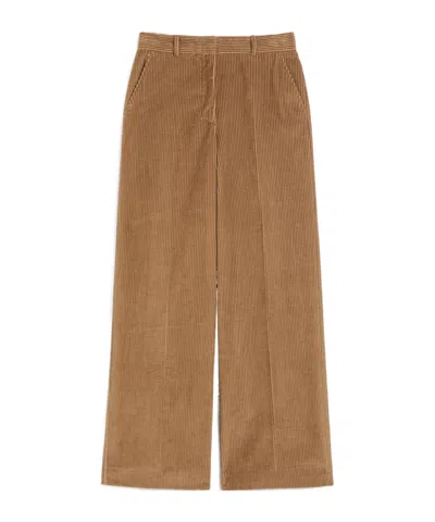 Weekend Max Mara Wide Leg Casual Pants In Brown