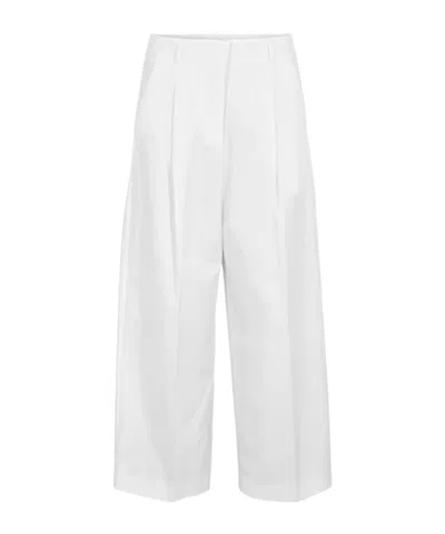 Weekend Max Mara Wide Leg Casual Pants In White