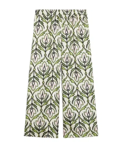 WEEKEND MAX MARA SILK TWILL TROUSERS