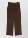 Weekend Max Mara Wide-leg Corduroy Trousers And Pockets In Brown