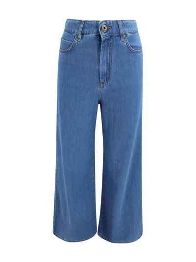Weekend Max Mara Wide-leg Five-pocket Jeans In Blue