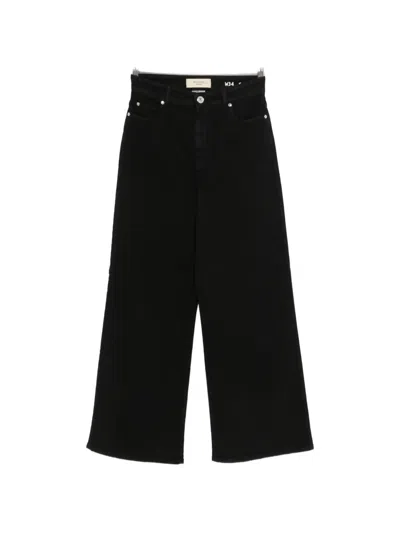 Weekend Max Mara High Rise Wide Leg Five Pocket Trousers In Black