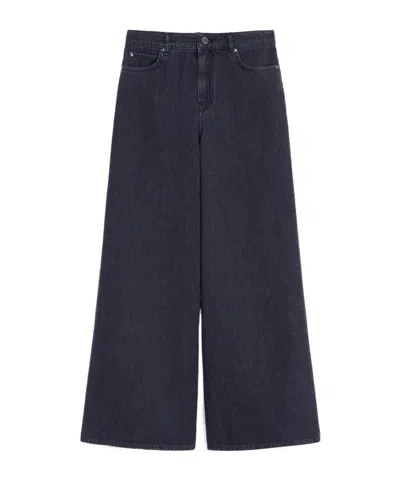 Weekend Max Mara Wide Leg Jeans In Blue