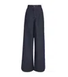 Weekend Max Mara Omens Black Vega High-rise Wide-leg Denim Jeans In Blue