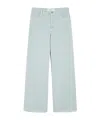 Weekend Max Mara Wool Canvas Wide-leg Pants In Green