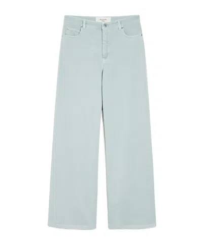 Weekend Max Mara Wide-leg Jeans In Green