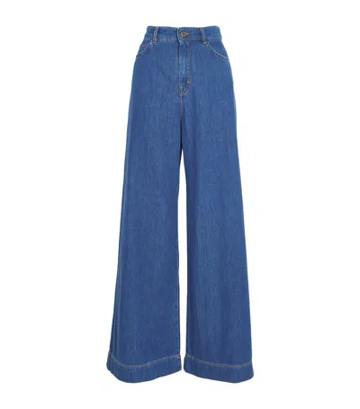 Weekend Max Mara Wide-leg Jeans In Navy