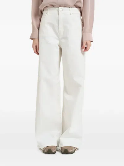 Weekend Max Mara Wide-leg Jeans In White