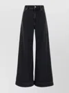 Weekend Max Mara Omens Black Vega High-rise Wide-leg Denim Jeans