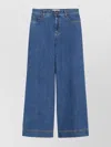 Weekend Max Mara Wide-leg Organic Denim Trousers With Nano Bubble Technology In Blue