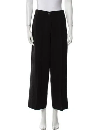 Pre-owned Weekend Max Mara Wide Leg Pants In Black