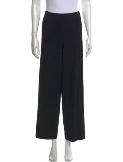 Pre-owned Weekend Max Mara Wide Leg Pants In Black