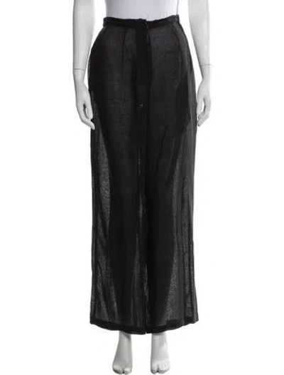 Pre-owned Weekend Max Mara Wide Leg Pants In Black