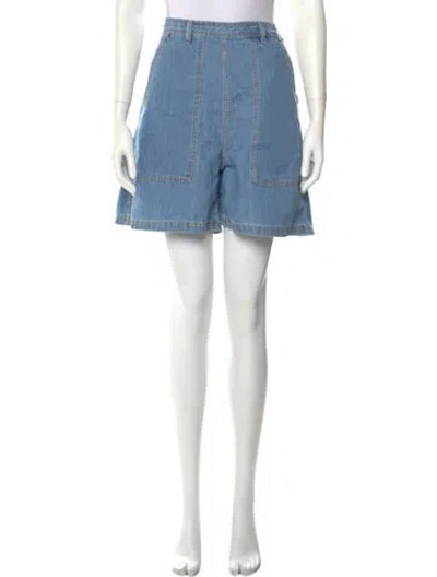 Pre-owned Weekend Max Mara Wide Leg Pants In Blue