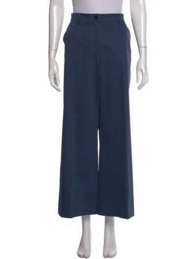 Pre-owned Weekend Max Mara Wide Leg Pants In Blue