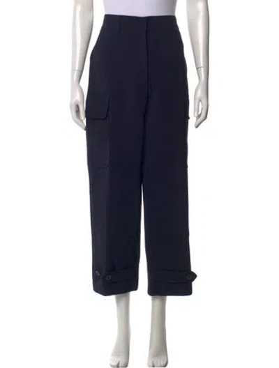Pre-owned Weekend Max Mara Wide Leg Pants In Blue