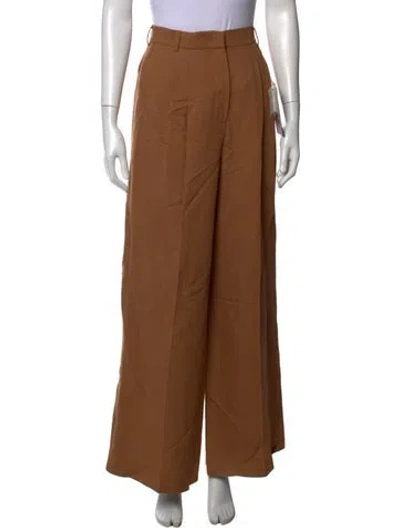 Pre-owned Weekend Max Mara Wide Leg Pants In Brown