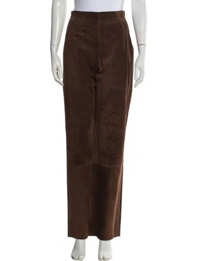 Pre-owned Weekend Max Mara Wide Leg Pants In Brown