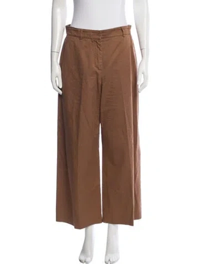 Pre-owned Weekend Max Mara Wide Leg Pants In Brown