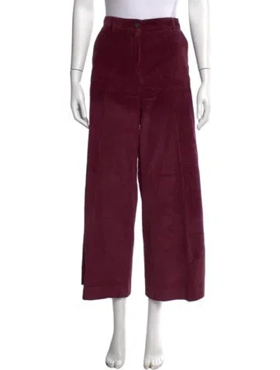 Pre-owned Weekend Max Mara Wide Leg Pants In Burgundy