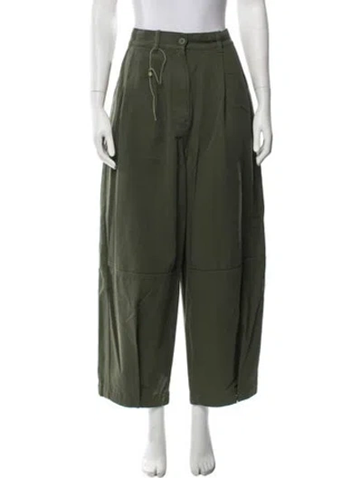 Pre-owned Weekend Max Mara Wide Leg Pants In Green