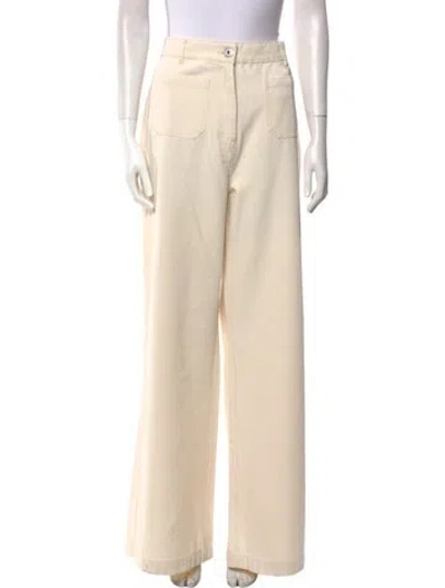 Pre-owned Weekend Max Mara Wide Leg Pants In Neutral