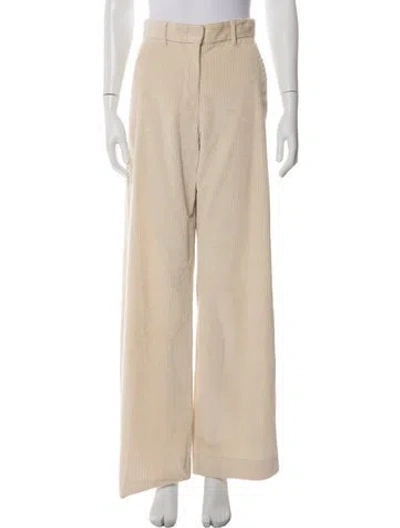Pre-owned Weekend Max Mara Wide Leg Pants In Neutrals