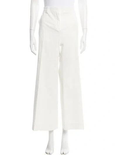 Pre-owned Weekend Max Mara Wide Leg Pants In White