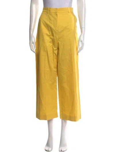 Pre-owned Weekend Max Mara Wide Leg Pants In Yellow